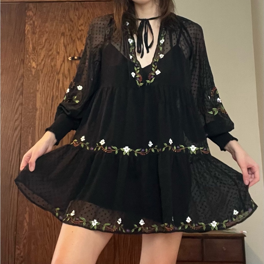 ASOS Flower Embroidered Dress